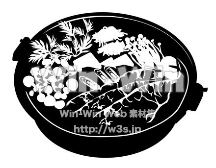 すき焼きのシルエット素材 W-019798