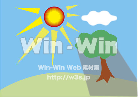 夏の野原のCG・イラスト素材 W-019081