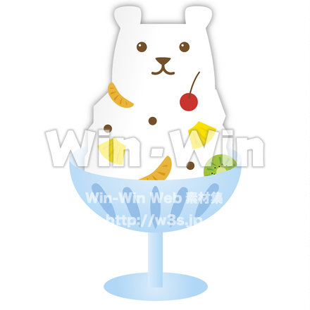 しろくまかきごおりのCG・イラスト素材 W-019991