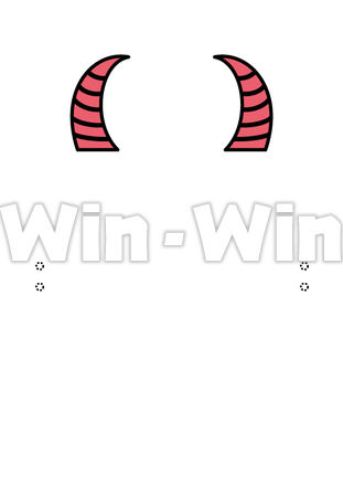 鬼のお面　つののCG・イラスト素材 W-019565