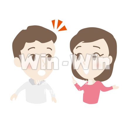 説明をする女性のCG・イラスト素材 W-019705