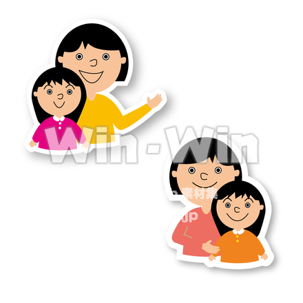 親子のCG・イラスト素材 W-018872