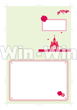 披露宴招待状（教会）のCG・イラスト素材 W-018740