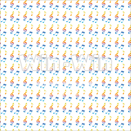 音符パターンスウォッチのCG・イラスト素材 W-019704