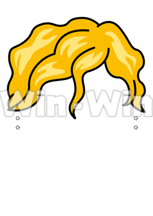 節分お面の髪部分のCG・イラスト素材 W-019415