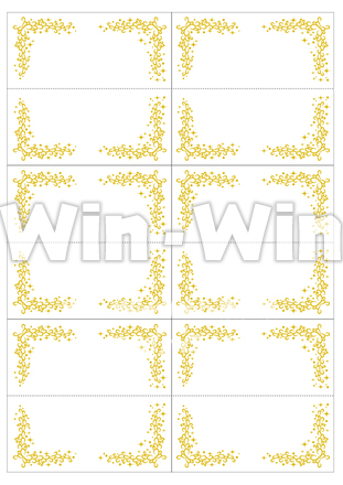 席札テンプレートのCG・イラスト素材 W-018737