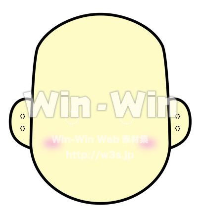 お面の顔（輪郭）のCG・イラスト素材 W-019485