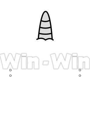 お面用の鬼の角のCG・イラスト素材 W-019540