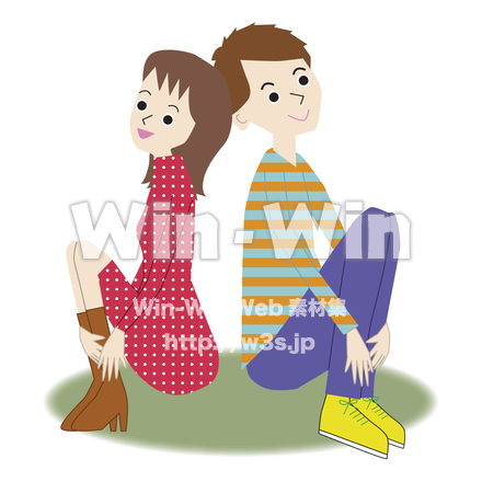 男女のCG・イラスト素材 W-018166