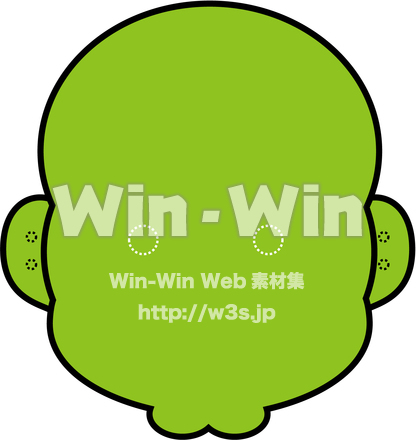 鬼の輪郭のCG・イラスト素材 W-019413