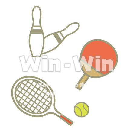 スポーツ用品セットのCG・イラスト素材 W-019150