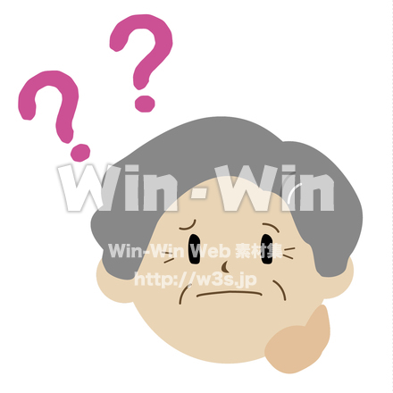 おばあさん　困ったのCG・イラスト素材 W-019661