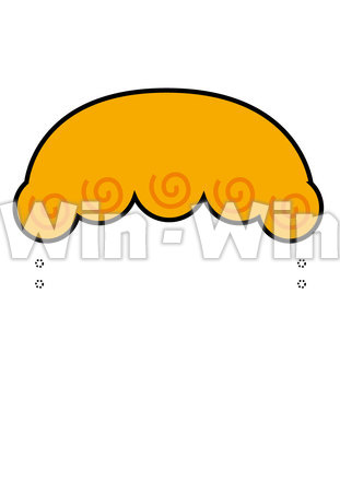 鬼のお面の髪のCG・イラスト素材 W-019580