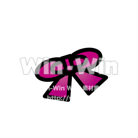 鬼のお面_りぼんのCG・イラスト素材 W-019559