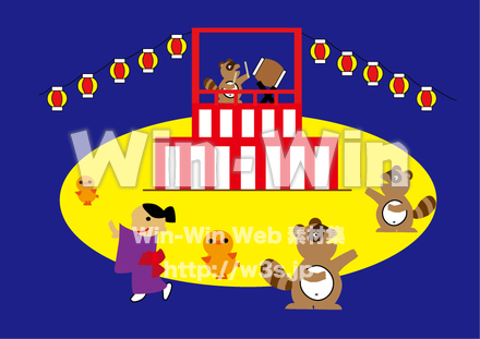 盆踊りのCG・イラスト素材 W-019248
