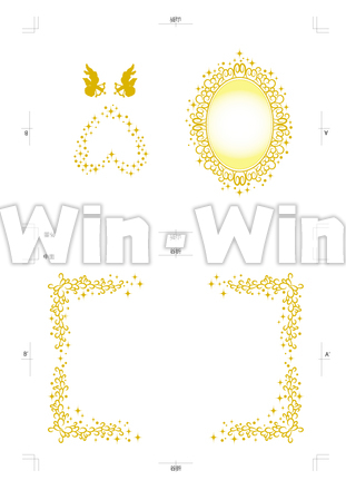 披露宴招待状テンプレートのCG・イラスト素材 W-018738