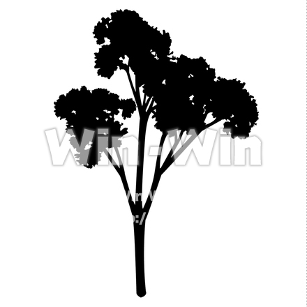 パセリのシルエット素材 W-018291