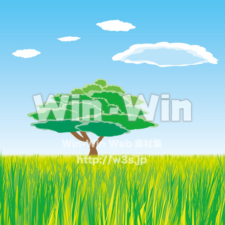 草原のCG・イラスト素材 W-018721