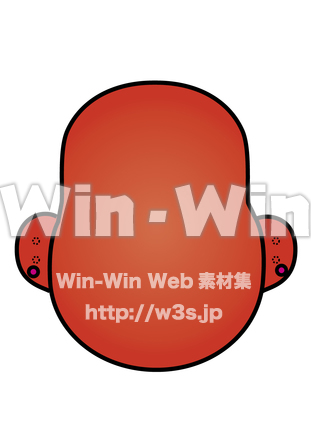 鬼のお面_輪郭のCG・イラスト素材 W-019560