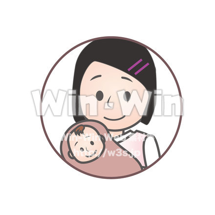 おかあさんと赤ちゃんのCG・イラスト素材 W-019694