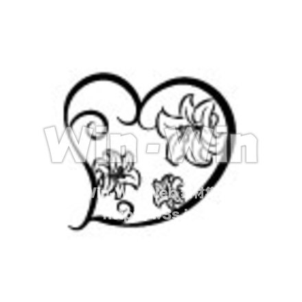 ゆりとハートのCG・イラスト素材 W-019015