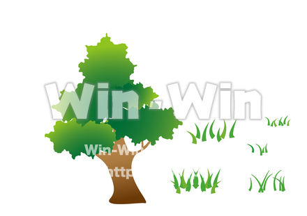 木と草のCG・イラスト素材 W-019251