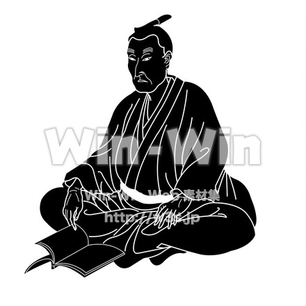 吉田松陰のシルエット素材 W-018237