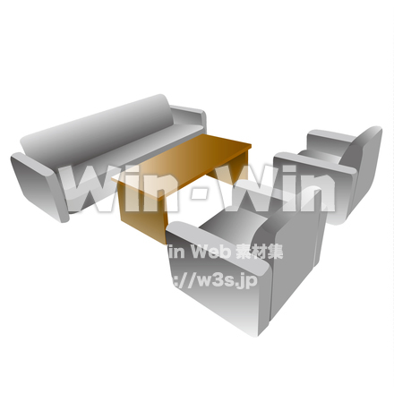 応接セットのCG・イラスト素材 W-019626
