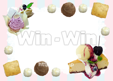 A4テンプレート_Sweetsの写真素材 W-018507