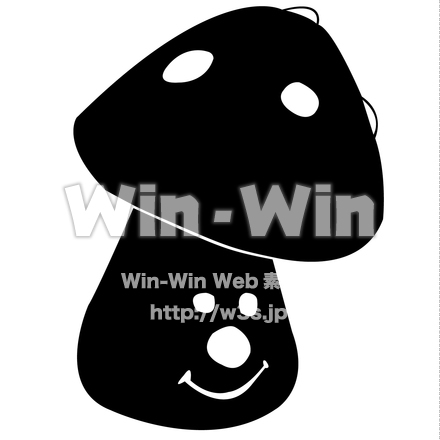 きのこのシルエット素材 W-018297