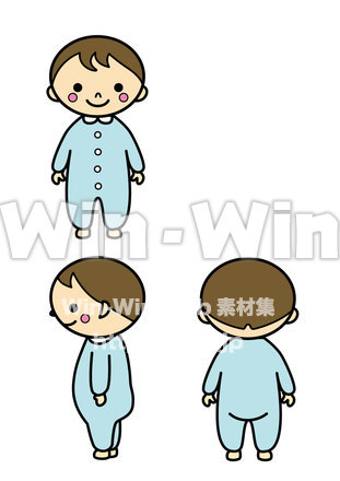 赤ちゃんのCG・イラスト素材 W-019644