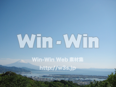 日本平からの富士山の写真素材 W-019552