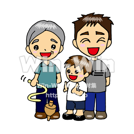 さまざまな世代とのふれあい2のCG・イラスト素材 W-019050