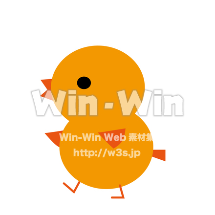 ひよこ　横向きのCG・イラスト素材 W-019199