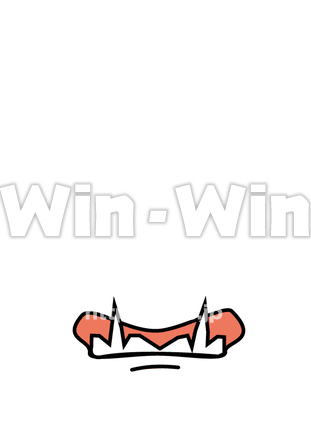 節分用　お面　口のCG・イラスト素材 W-019597