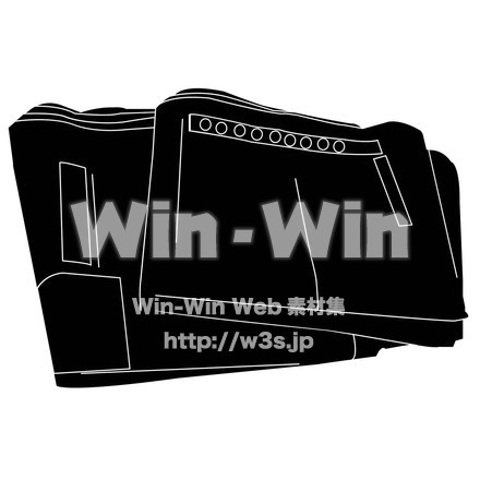 新聞紙のシルエット素材 W-018706