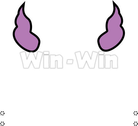 鬼のお面＿角のCG・イラスト素材 W-019589