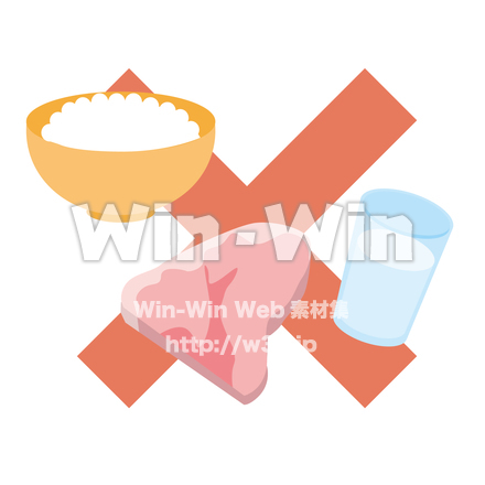 食事制限のCG・イラスト素材 W-019779