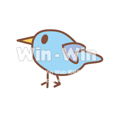 青いとりのCG・イラスト素材 W-019849