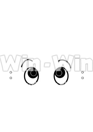 目（鬼のお面用）のCG・イラスト素材 W-019443