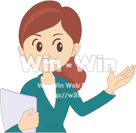 ビジネス女性のCG・イラスト素材 W-018515