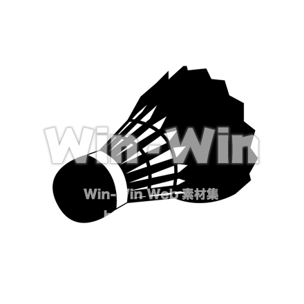 バトミントンの羽のシルエット素材 W-018125