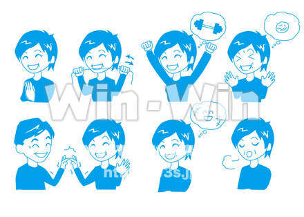 笑いヨガのCG・イラスト素材 W-018814