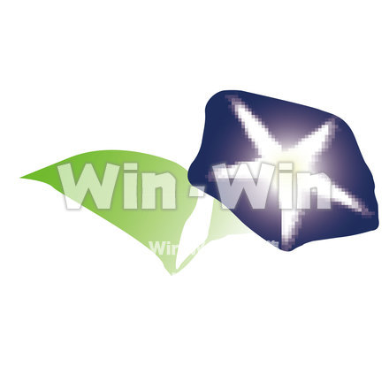 朝顔（小）のCG・イラスト素材 W-019209