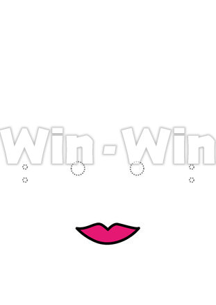 お面（ピエロの口）のCG・イラスト素材 W-019510