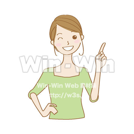 説明している女性のCG・イラスト素材 W-018504