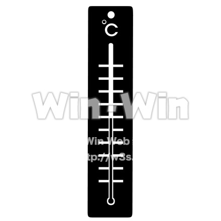 温度計のシルエット素材 W-018377