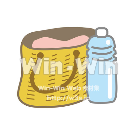 バッグと水のCG・イラスト素材 W-019116