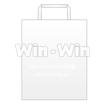 紙袋正面イラストのCG・イラスト素材 W-019995