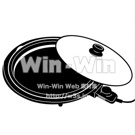 ホットプレートのシルエット素材 W-018231